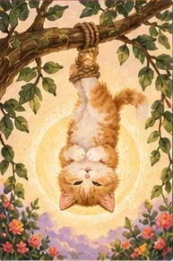 ไพ่แมว แมวกลับมุมมอง (The Hanged Man)
