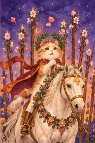 ไพ่แมว หกไม้เท้า (Six of Wands)