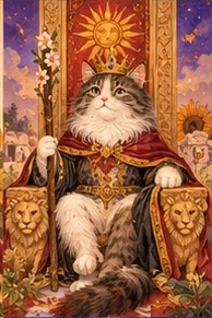 ไพ่แมว ราชาไม้เท้า (King of Wands)