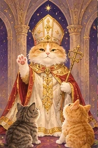 ไพ่แมว แมวครูใจดี (The Hierophant)