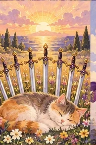 ไพ่แมว สิบดาบ (Ten of Swords)