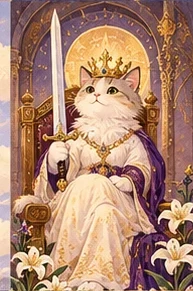 ไพ่แมว ราชินีดาบ (Queen of Swords)