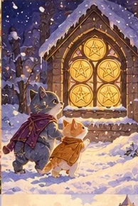 ไพ่แมว ห้าเหรียญ (Five of Pentacles)