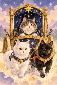 ไพ่แมว แมวบนรถม้า (The Chariot)